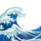 Water Wave emoji on Apple